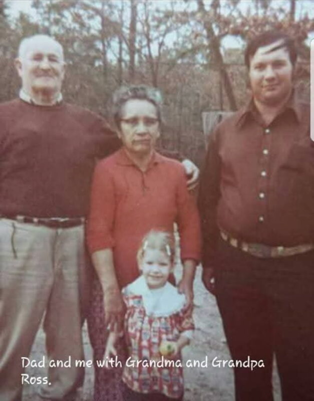 Young Loreanne with Dad Grandma Grandpa